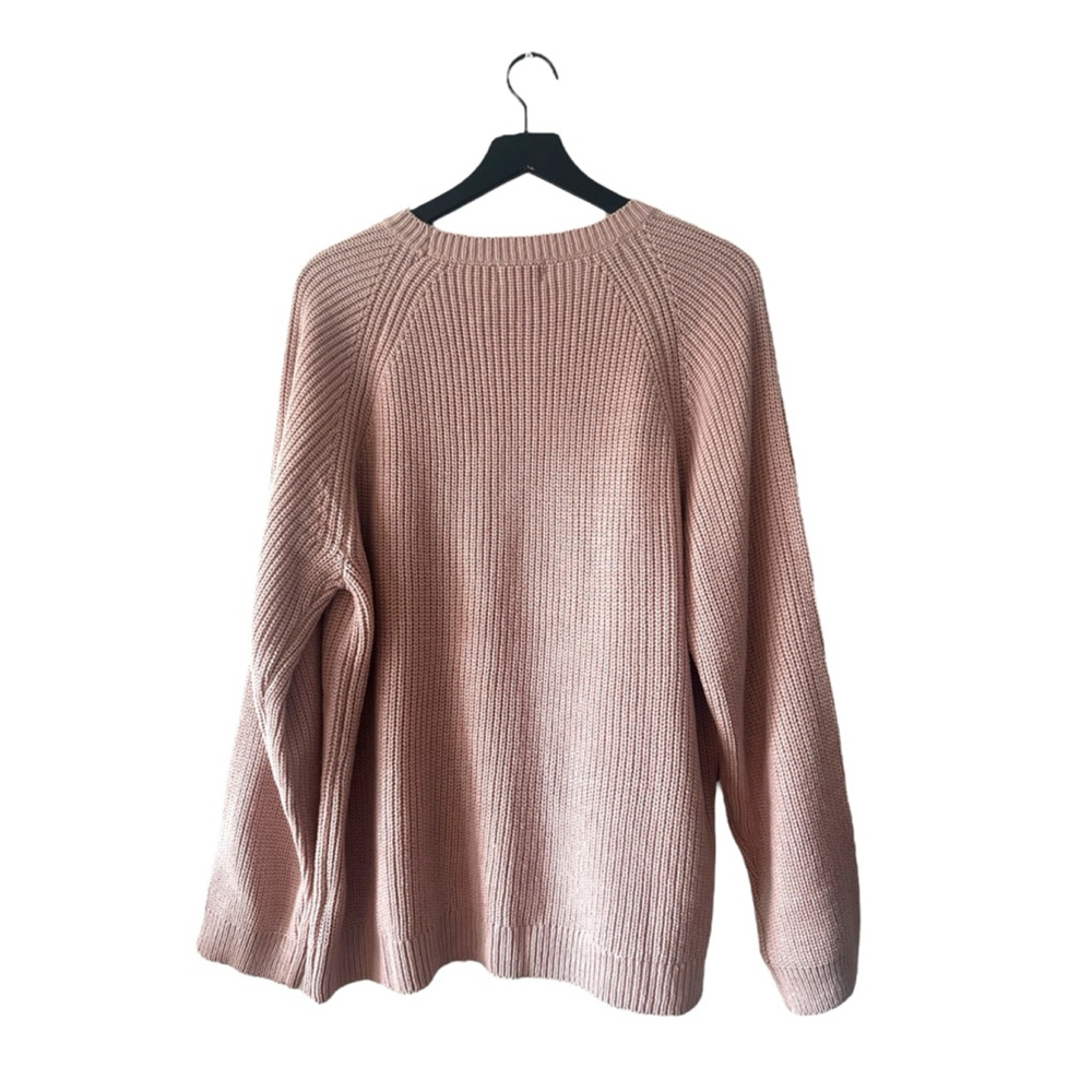 AnnieWear Pink Knit Sweater “Hello” Graphic Pullover Rainbow Letters - Picture 9 of 10